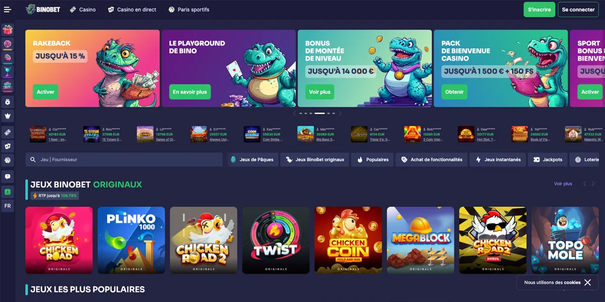 Bannière promotionnelle de Binobet Casino