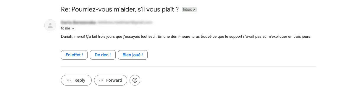 Capture d'écran du paiement crédité par Kyngs Casino