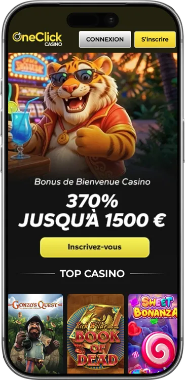 Interface mobile OneClick Casino