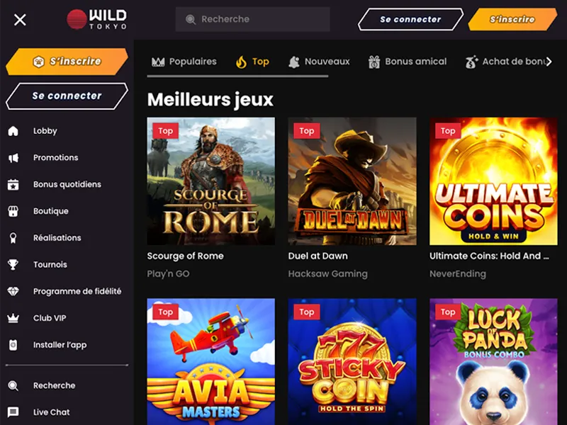 Wild Tokyo Casino - Plus de 5 000 jeux