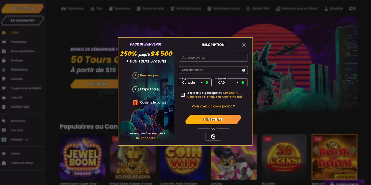 Wild Tokyo Casino - Inscription rapide